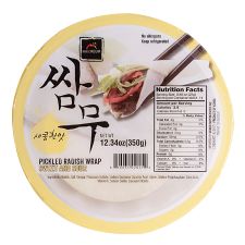 Haioreum Pickled Radish Wrap Sweet and Sour 12.34oz(350g), 해오름 쌈무 새콤한맛 12.34oz(350g)