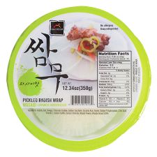 Haioreum Pickled Radish Wrap Japanese Horseradish Flavor 12.34oz (350g), 해오름 쌈무 와사비맛 12.34oz (350g)