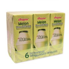 Binggrae Melon Flavored Milk Drink 6.8oz(200ml) 6 Packs, 빙그레 메론맛 우유 6.8oz(200ml) 6팩