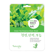 Natureby Green Tea Essense Sheet Mask 0.81oz(23g), 네이쳐바이 녹차 마스크팩 0.81oz(23g)