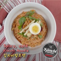Spicy cold Kimchi Noodle / 김치비빔소면