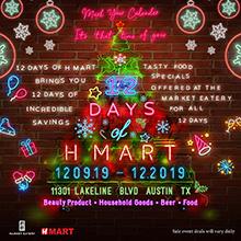 H Mart Austin (TX) Twelve Days of Event 