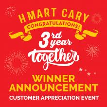 H Mart Cary, NC -  Congratulations to All the Winners! 