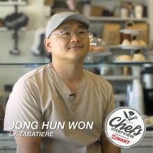 Chef Jonghun Won at La Tabatiere : Burdock Pound Cake / 우엉 파운드 케익